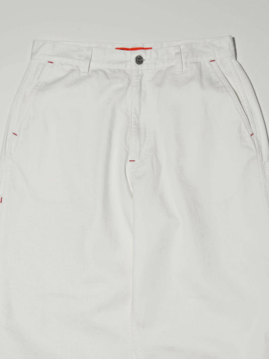 【4.4 (Sat) 12:00 Release】RADIALL | Chev - WIDE FIT CARPENTER PANTS - White