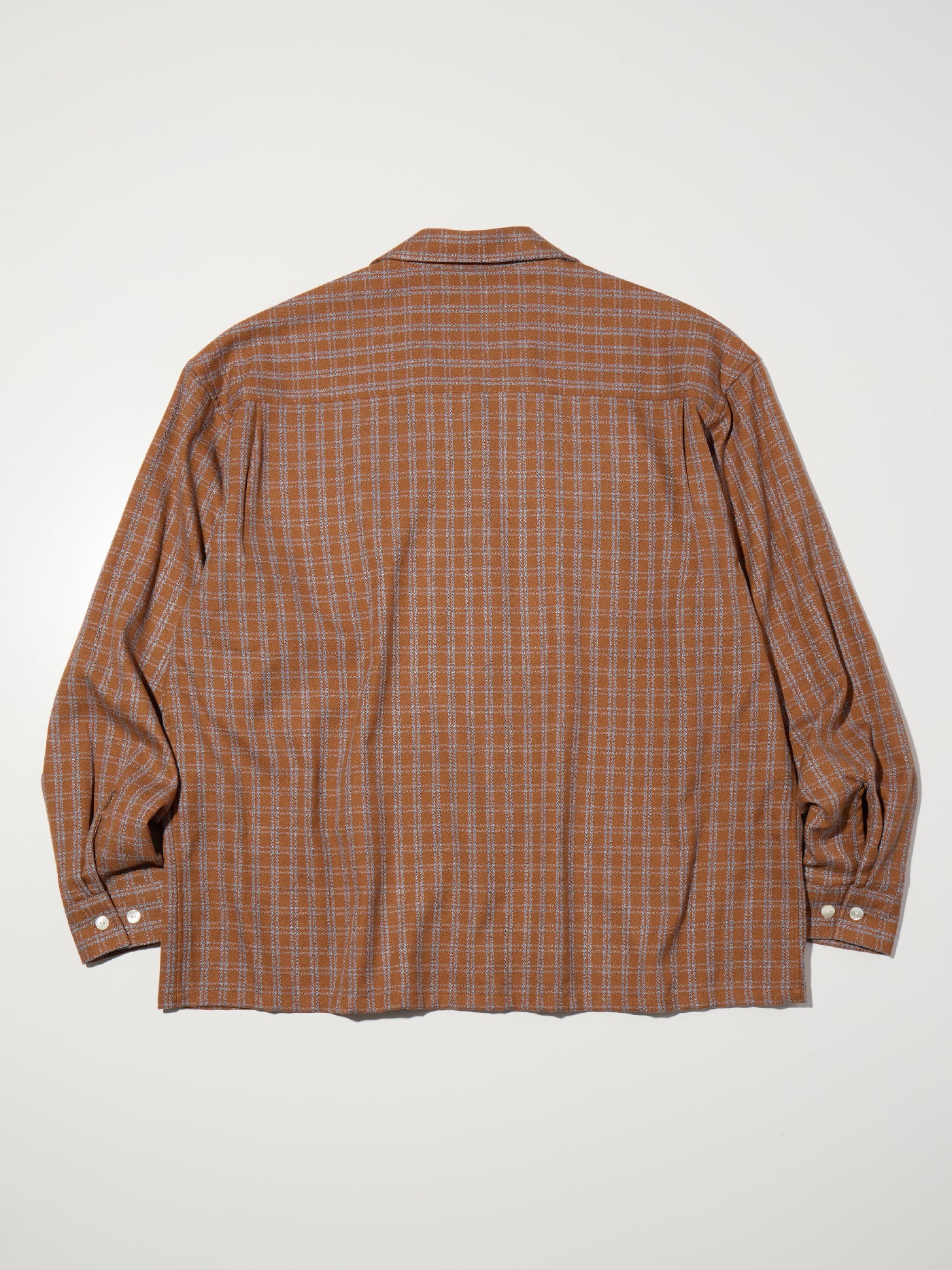 【2.28 (Sat) 12:00 Release】RADIALL | Shoebox - OPEN COLLARED SHIRT L/S - Brown
