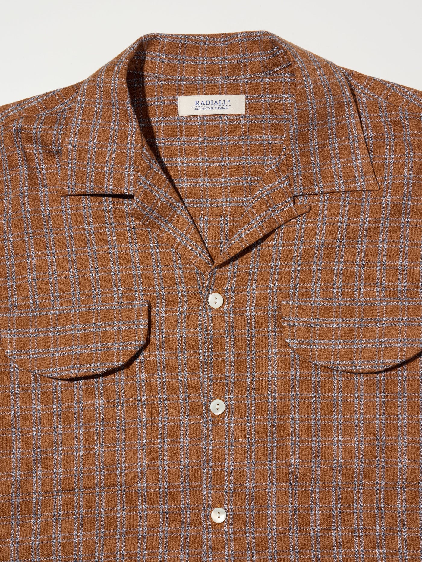 【2.28 (Sat) 12:00 Release】RADIALL | Shoebox - OPEN COLLARED SHIRT L/S - Brown