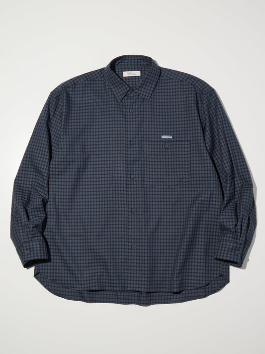【4.11 (Sat) 12:00 Release】RADIALL | Dim - REGULAR COLLARED SHIRT L/S - Ink Black