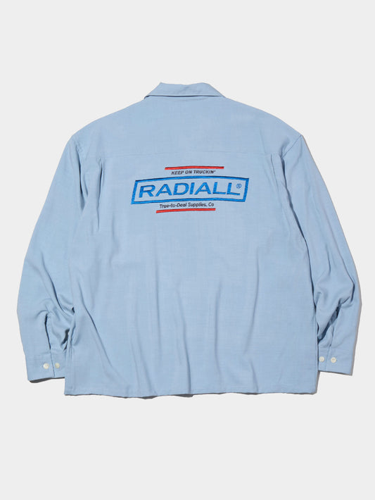 【3.7 (Sat) 12:00 Release】RADIALL | Roadside - OPEN COLLARED SHIRT L/S - Saxe Blue