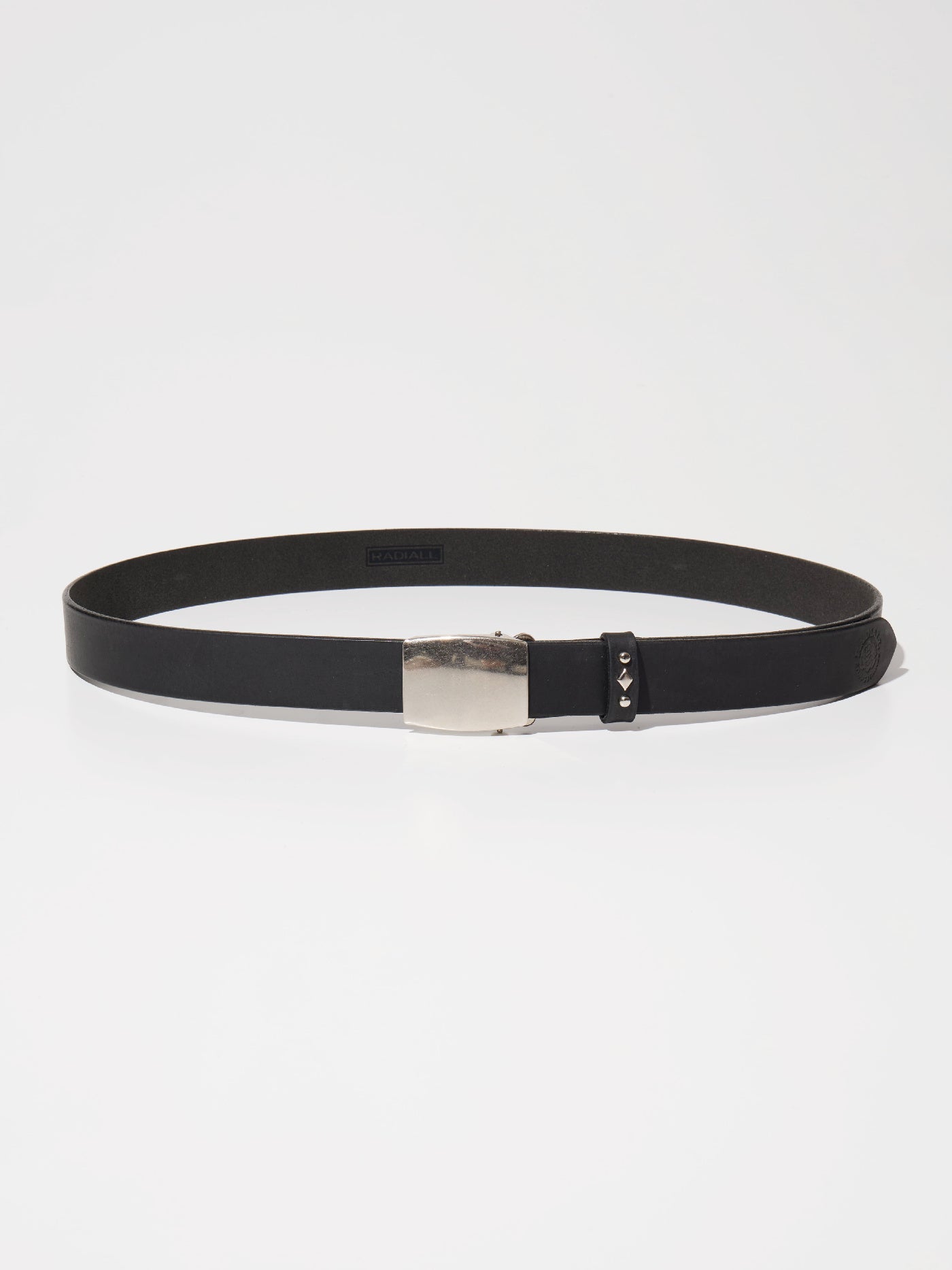 【3.14 (Sat) 12:00 Release】RADIALL | Rhodes - LEATHER BELT / PLAIN - Black