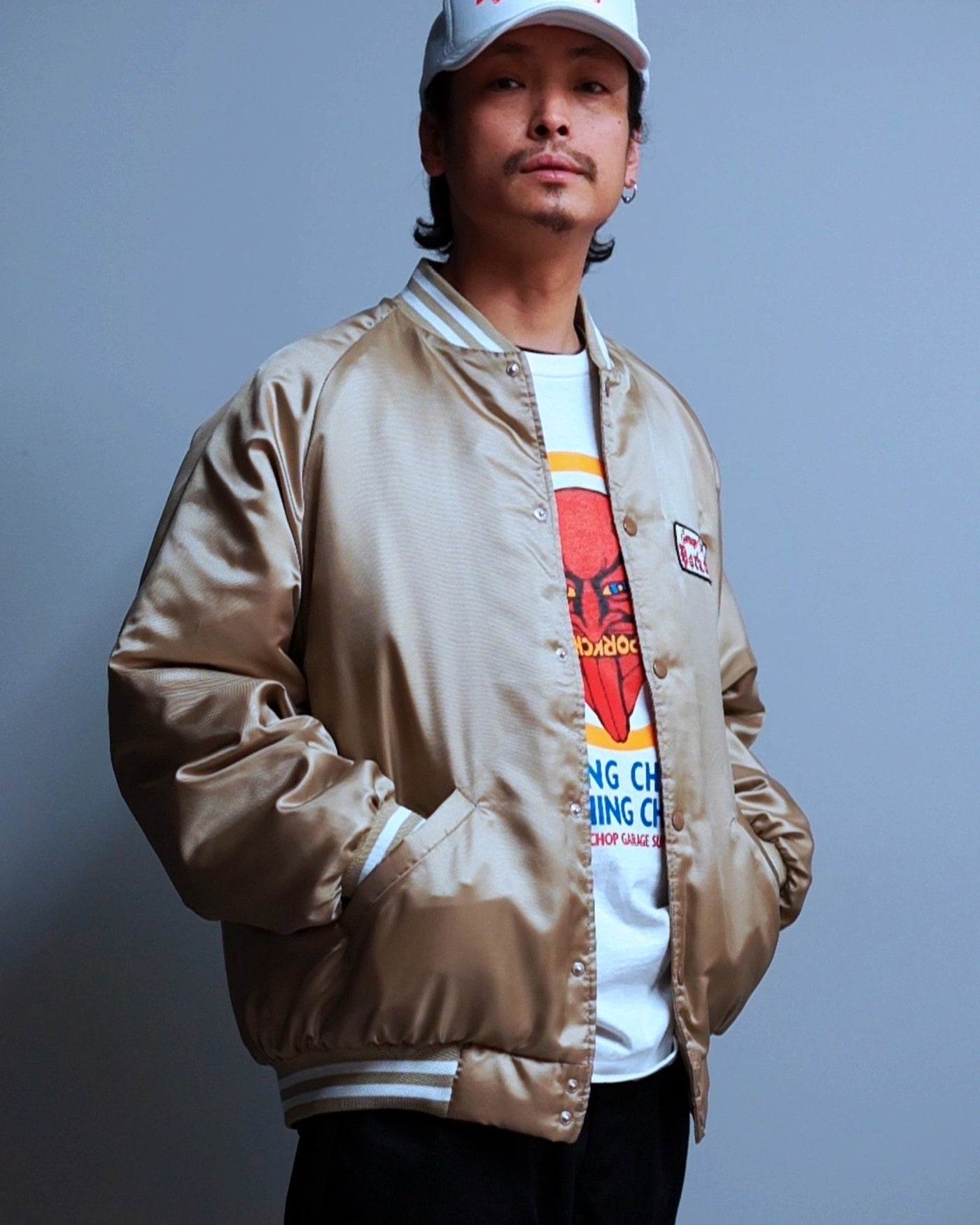 PORKCHOP | SATIN SPORT JKT - Gold