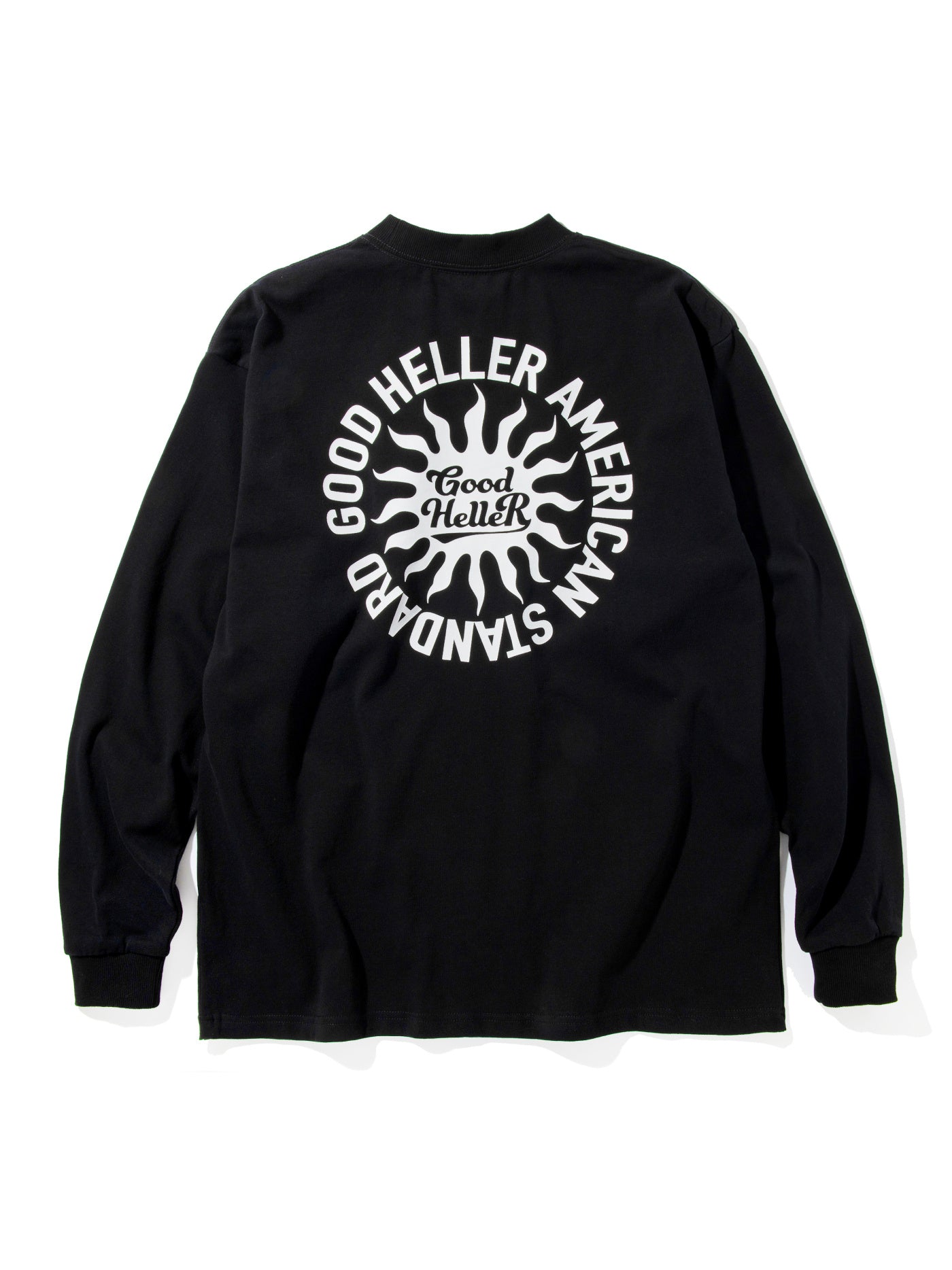GOOD HELLER | SUN LOGO 9.5oz L/S T-SHIRT - Black