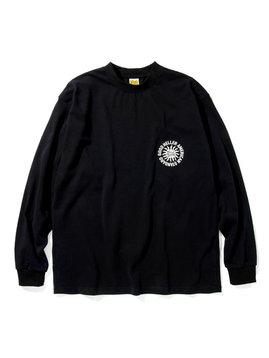GOOD HELLER | SUN LOGO 9.5oz L/S T-SHIRT - Black