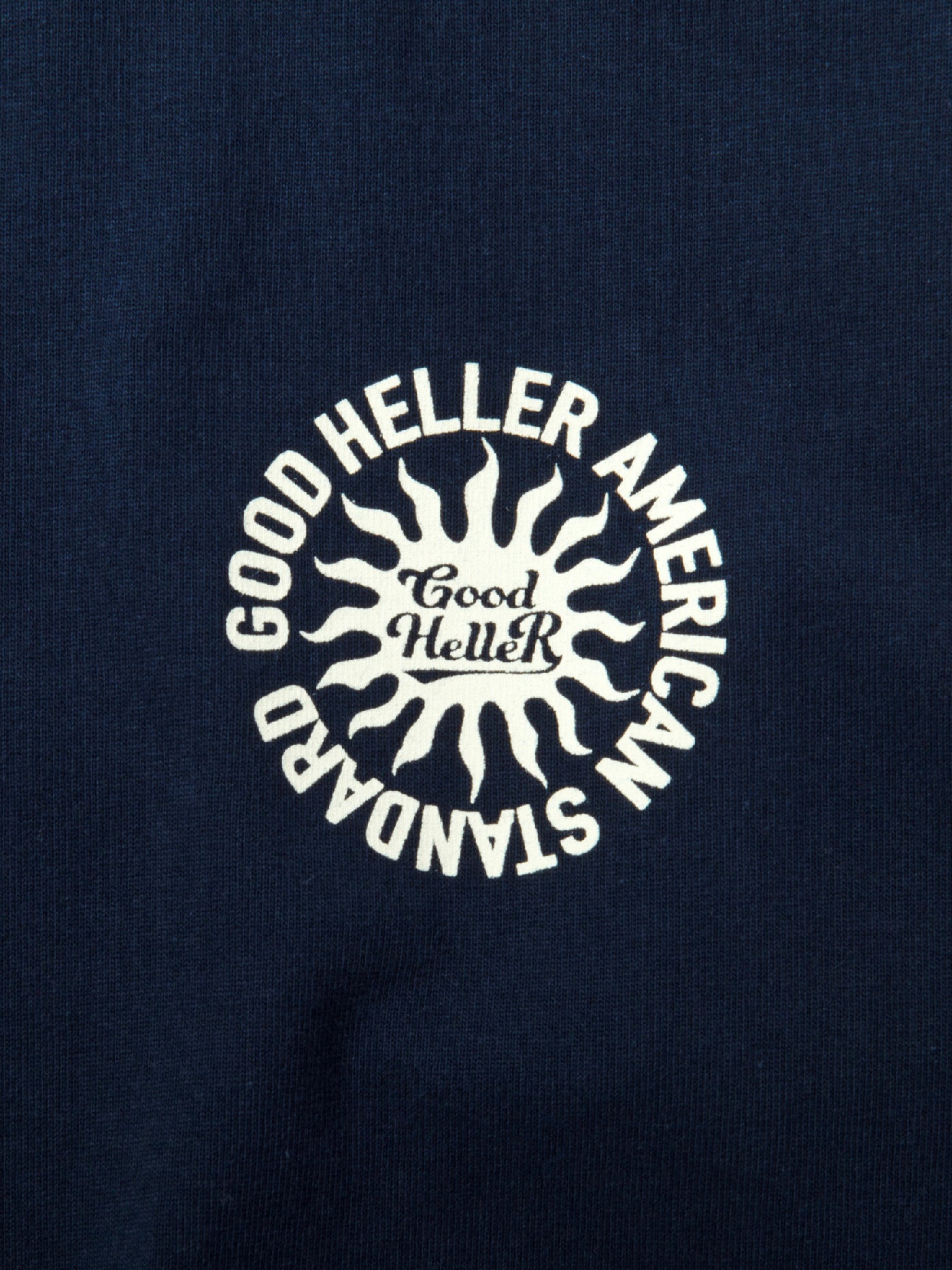 GOOD HELLER | SUN LOGO 9.5oz L/S T-SHIRT - Navy