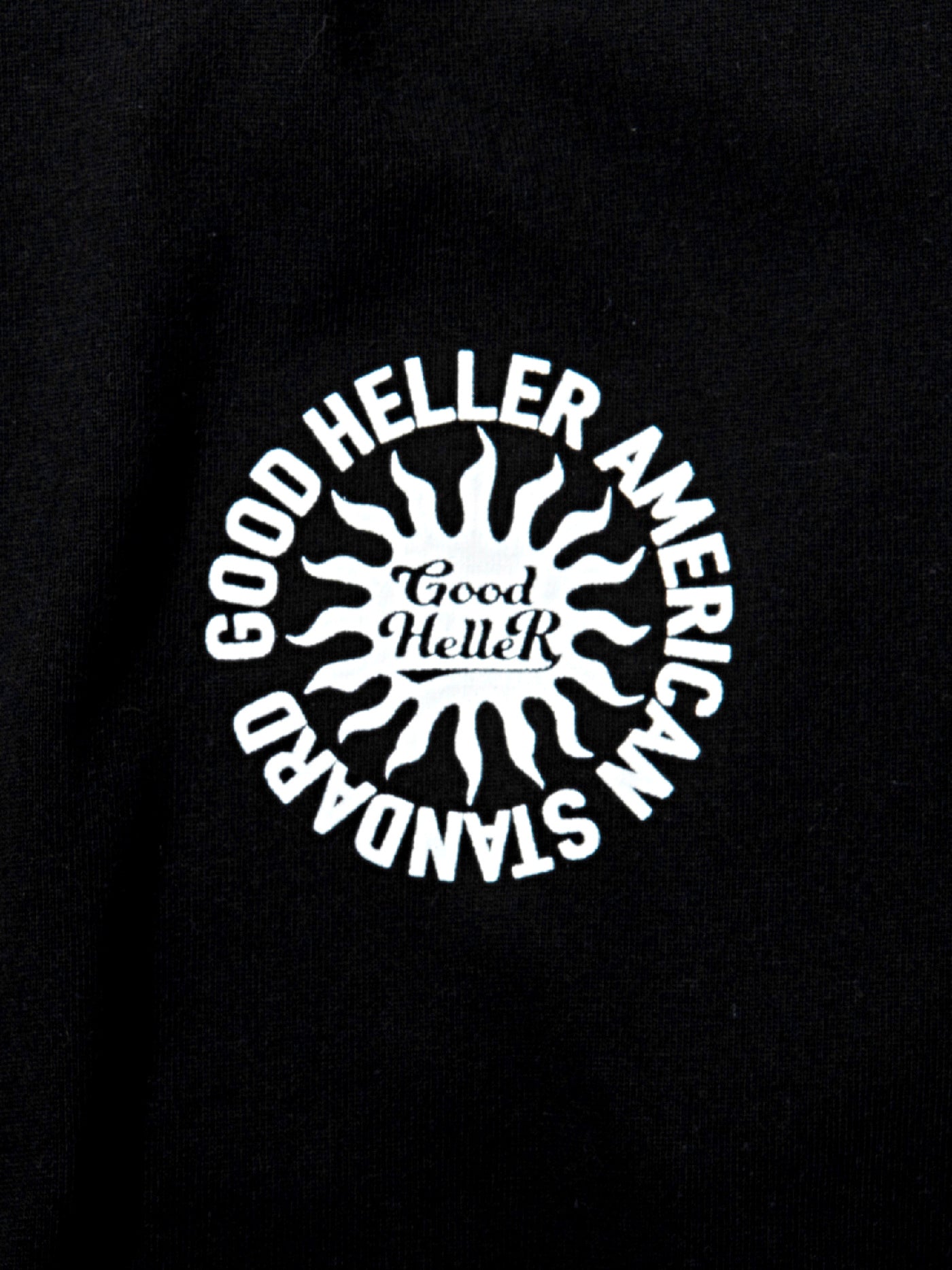 GOOD HELLER | SUN LOGO 9.5oz L/S T-SHIRT - Black