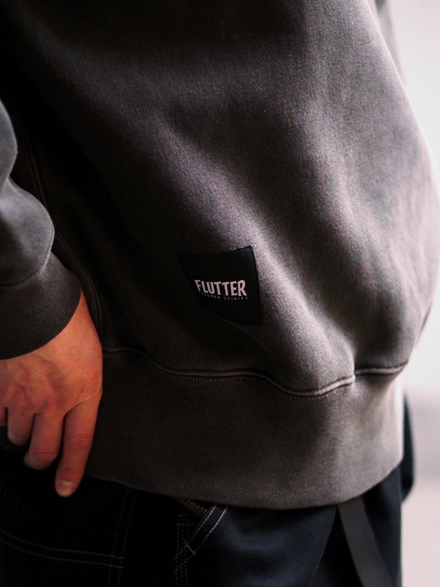 【2.7 (Sat) 12:00 Release】FLUTTER | Double Dyeing B/S Sweat - Sumi