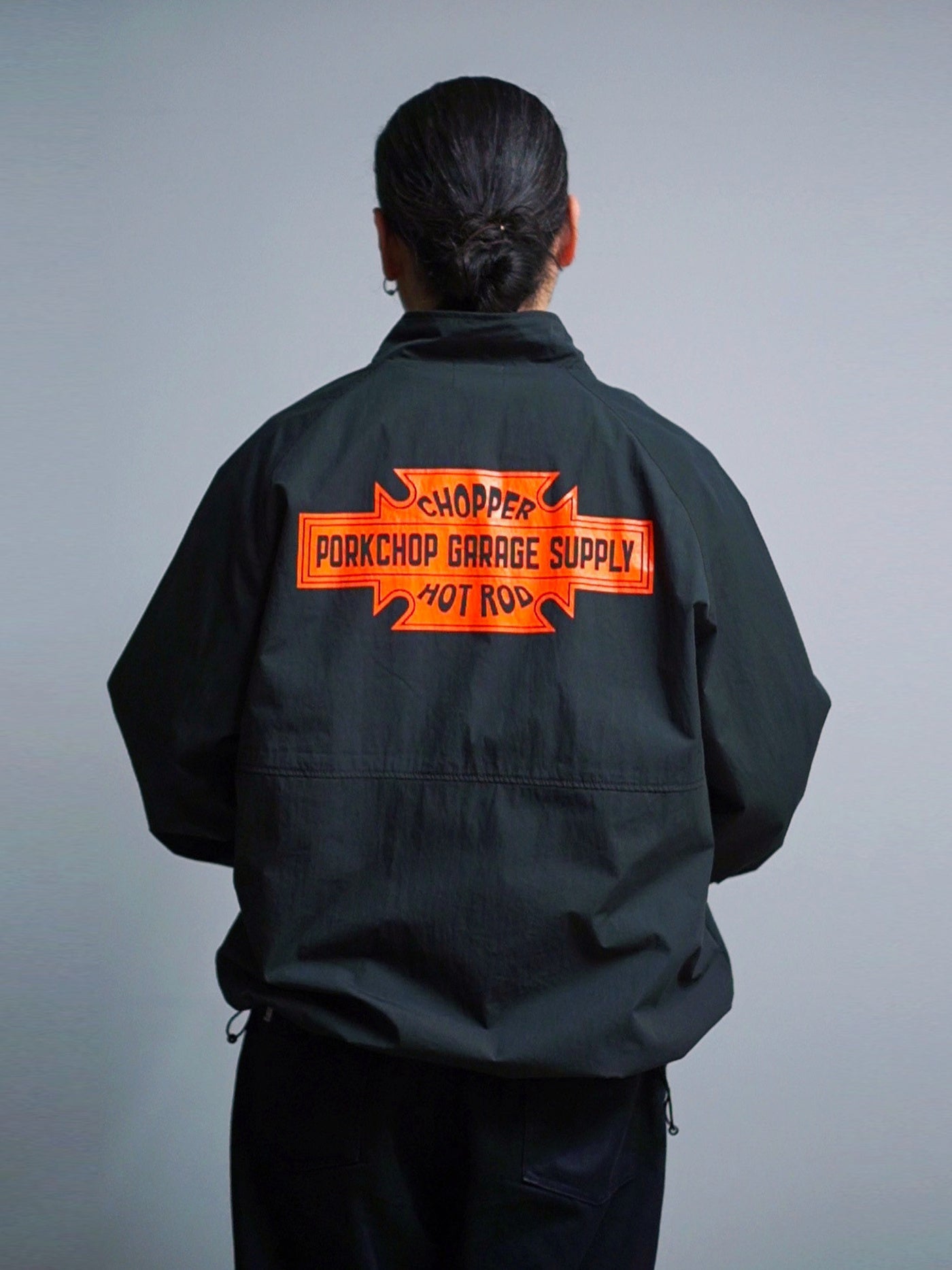 【2.22 (Sun) 12:00 Release】PORKCHOP | BAR&SHIELD TRACK JKT - Black