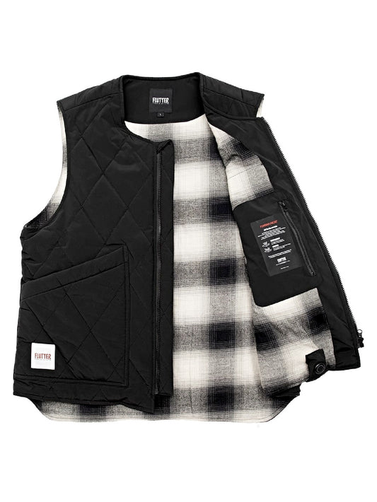 【1.20 (Tue) 12:00 Release】FLUTTER | TURBO HEAT Quilting Electric Puff Vest - Black