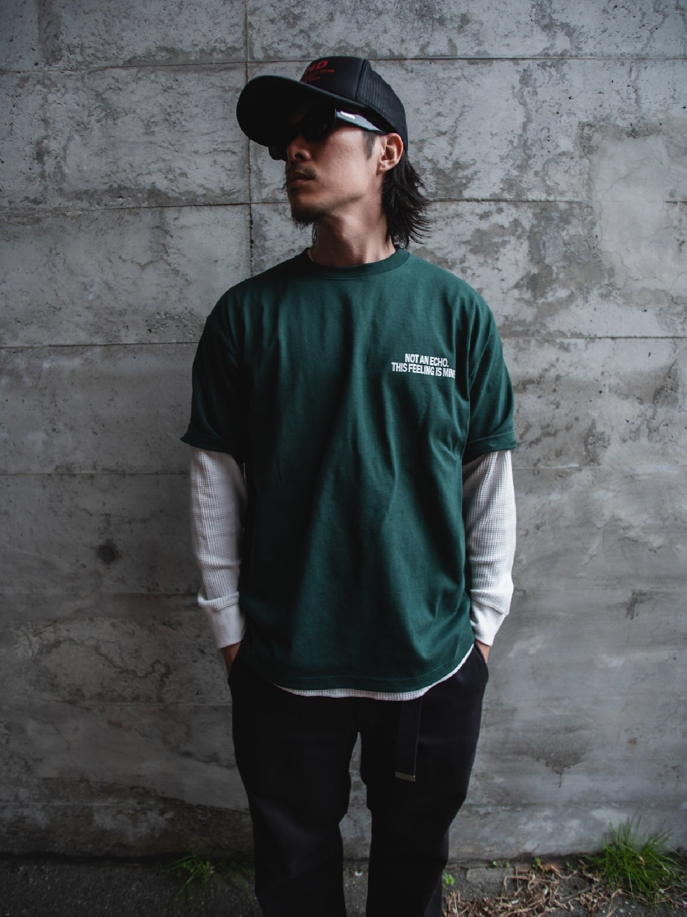 【5.3 (Sun) 12:00 Release】FLUTTER | USA Cotton Graphic Tee - Green