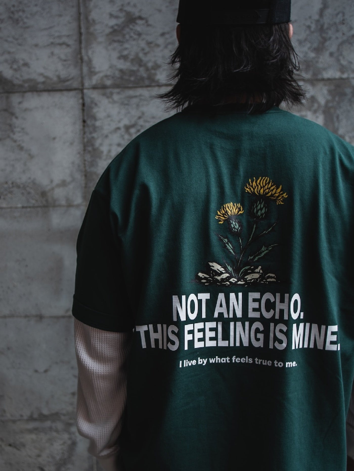 【5.3 (Sun) 12:00 Release】FLUTTER | USA Cotton Graphic Tee - Green