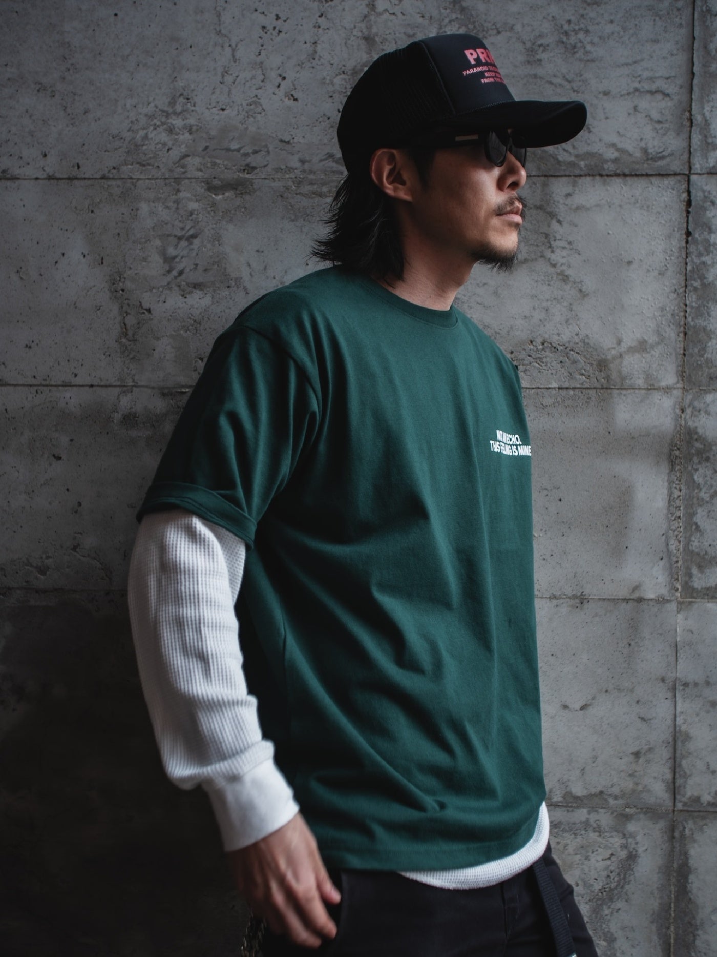 【5.3 (Sun) 12:00 Release】FLUTTER | USA Cotton Graphic Tee - Green