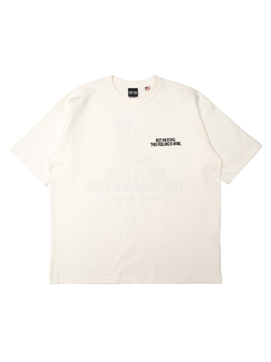 【5.3 (Sun) 12:00 Release】FLUTTER | USA Cotton Graphic Tee - Natural