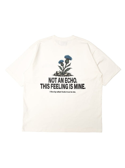 【5.3 (Sun) 12:00 Release】FLUTTER | USA Cotton Graphic Tee - Natural