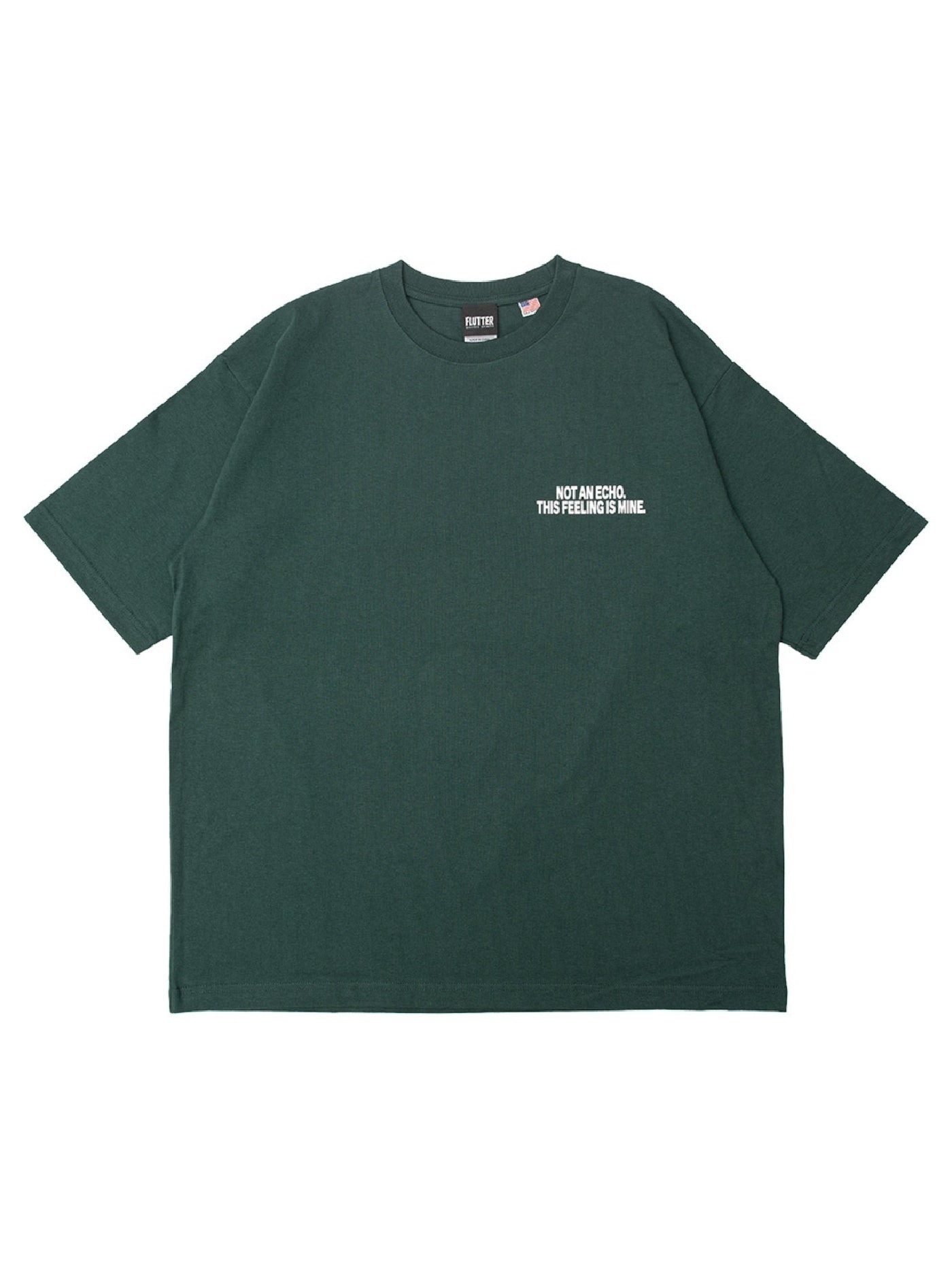 【5.3 (Sun) 12:00 Release】FLUTTER | USA Cotton Graphic Tee - Green