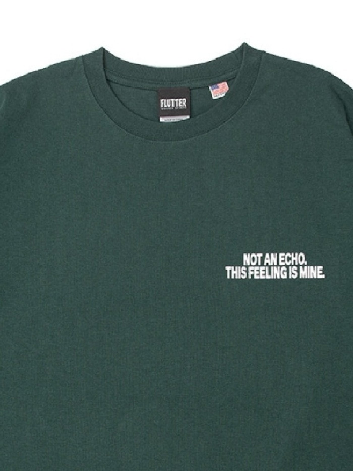 【5.3 (Sun) 12:00 Release】FLUTTER | USA Cotton Graphic Tee - Green