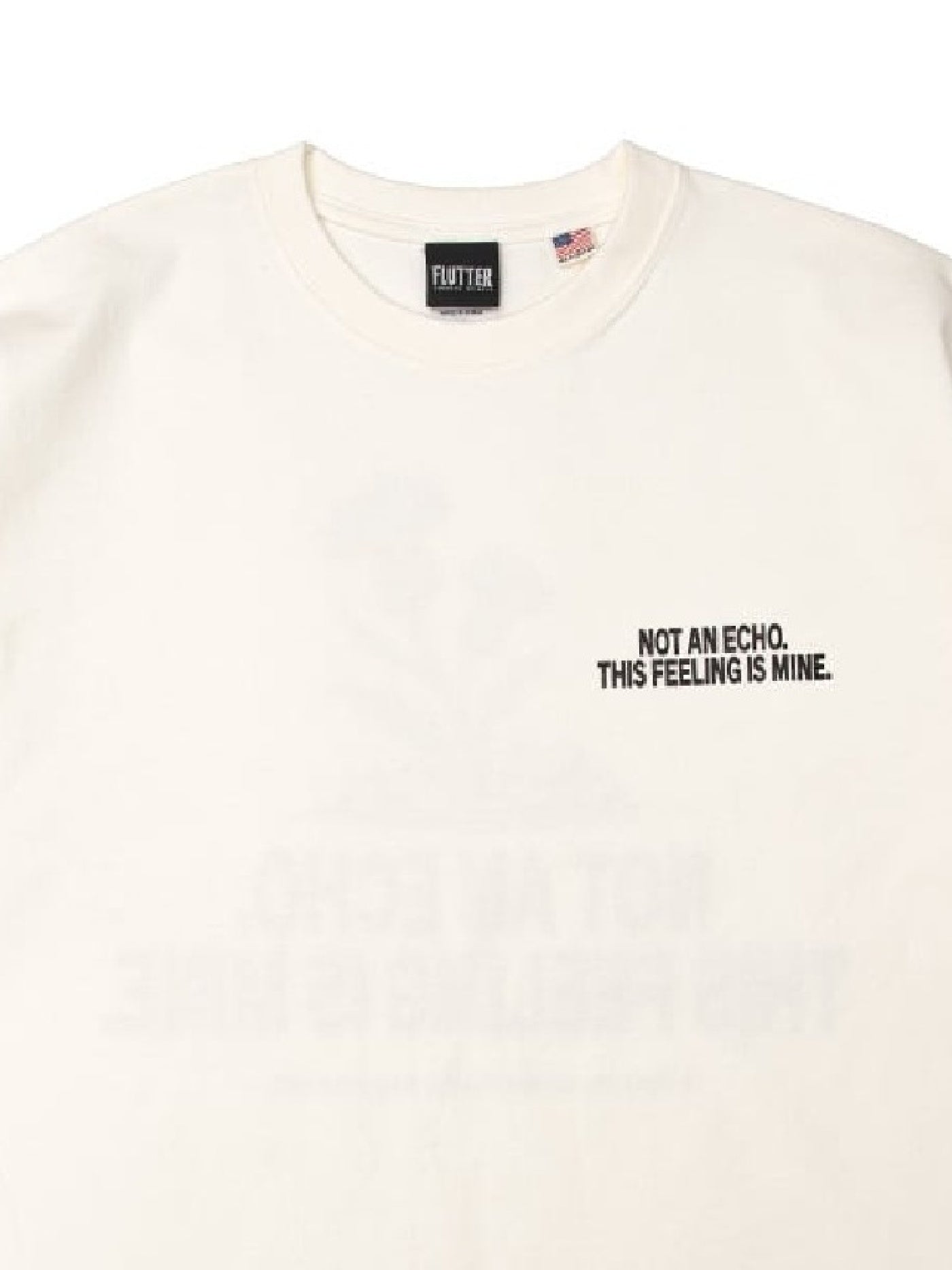 【5.3 (Sun) 12:00 Release】FLUTTER | USA Cotton Graphic Tee - Natural