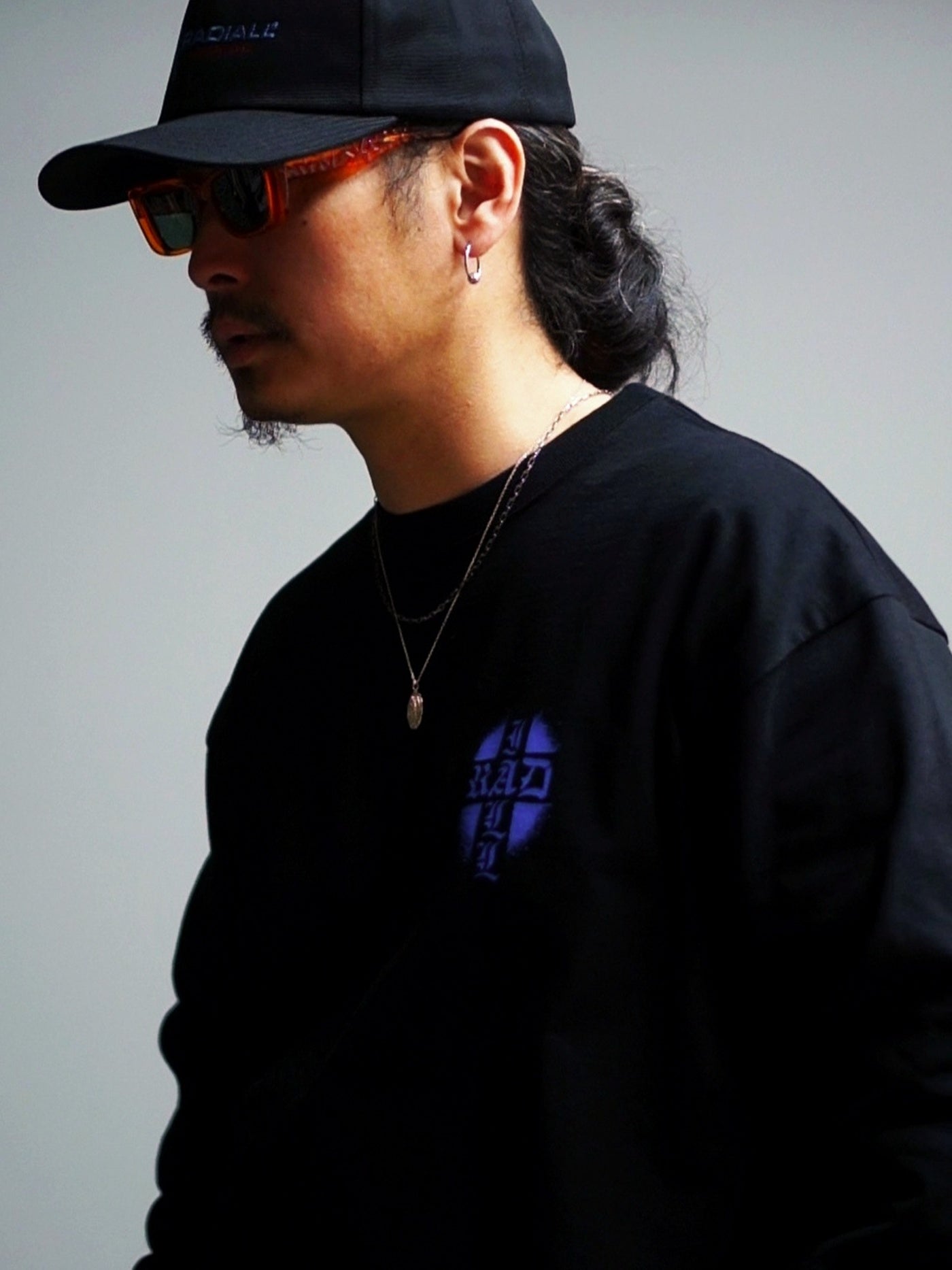 【1.31 (Sat) 12:00 Release】RADIALL | Road Charm - CREW NECK T-SHIRT L/S - Black