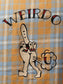 WEIRDO | FUCK U - L/S CHECK SHIRTS - Orange