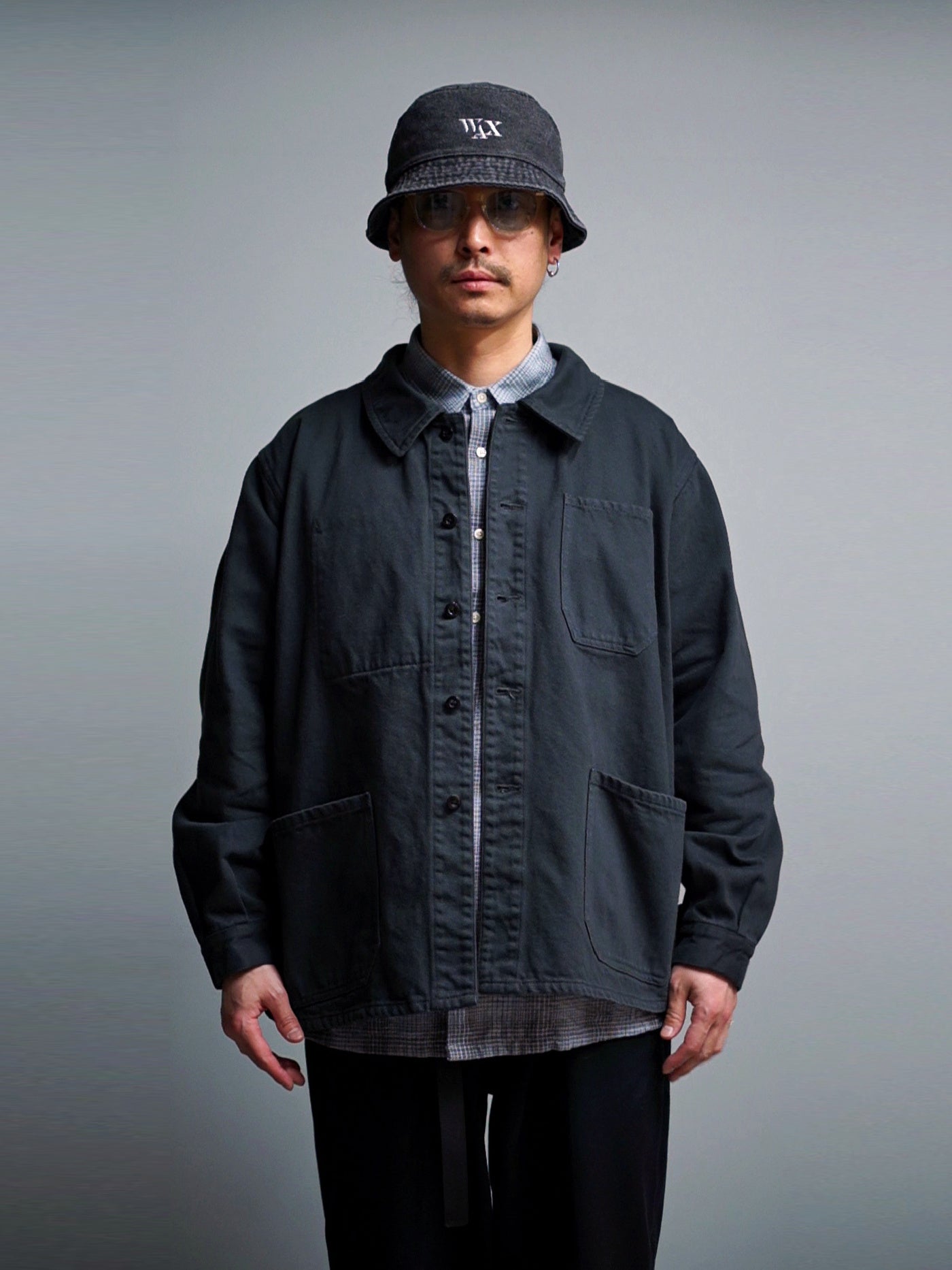 【3.20 (Fri) Release】WAX | French Work Jacket - Charcorl