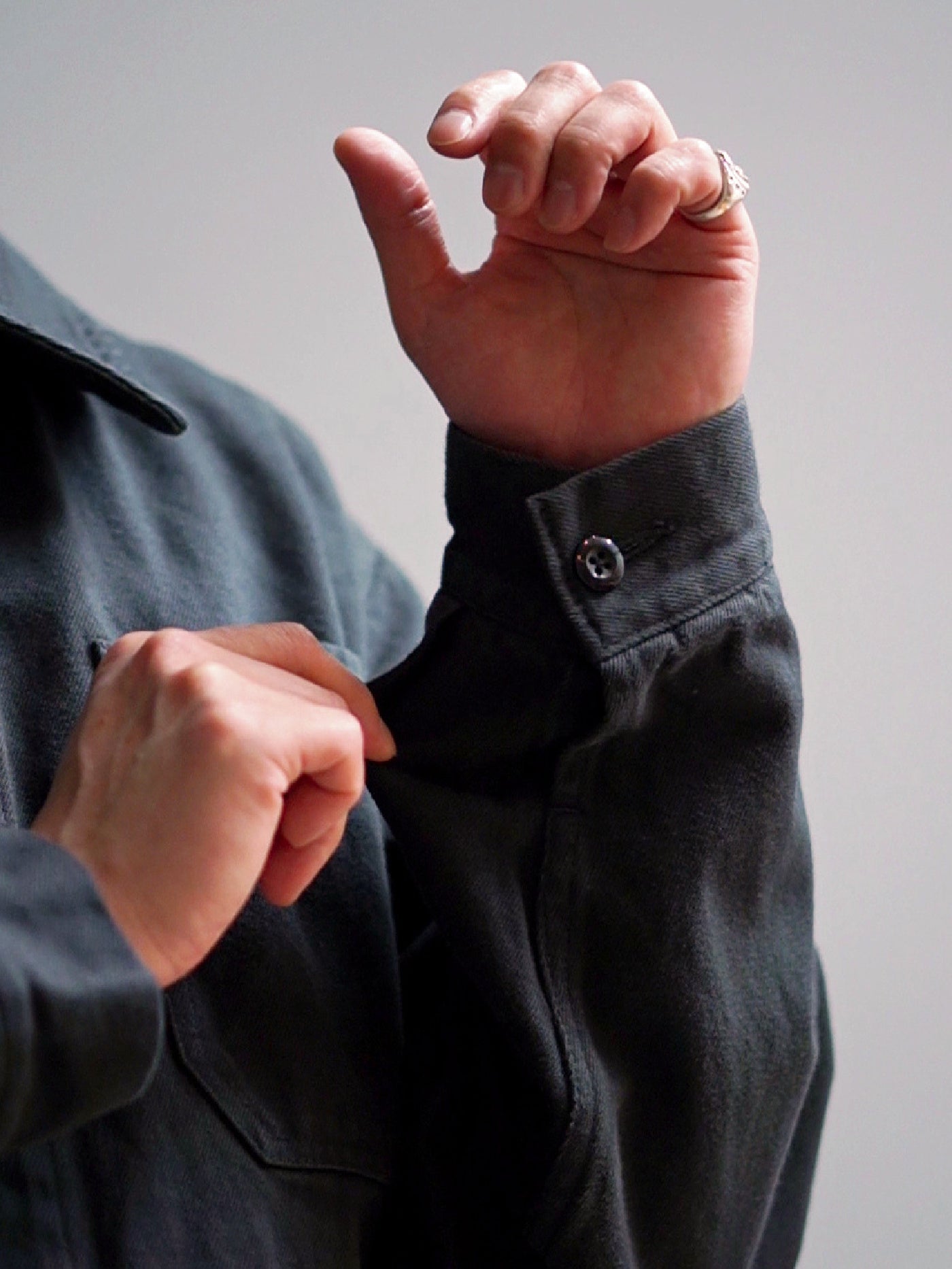 【3.20 (Fri) Release】WAX | French Work Jacket - Charcorl