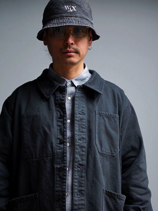 【3.20 (Fri) Release】WAX | French Work Jacket - Charcorl