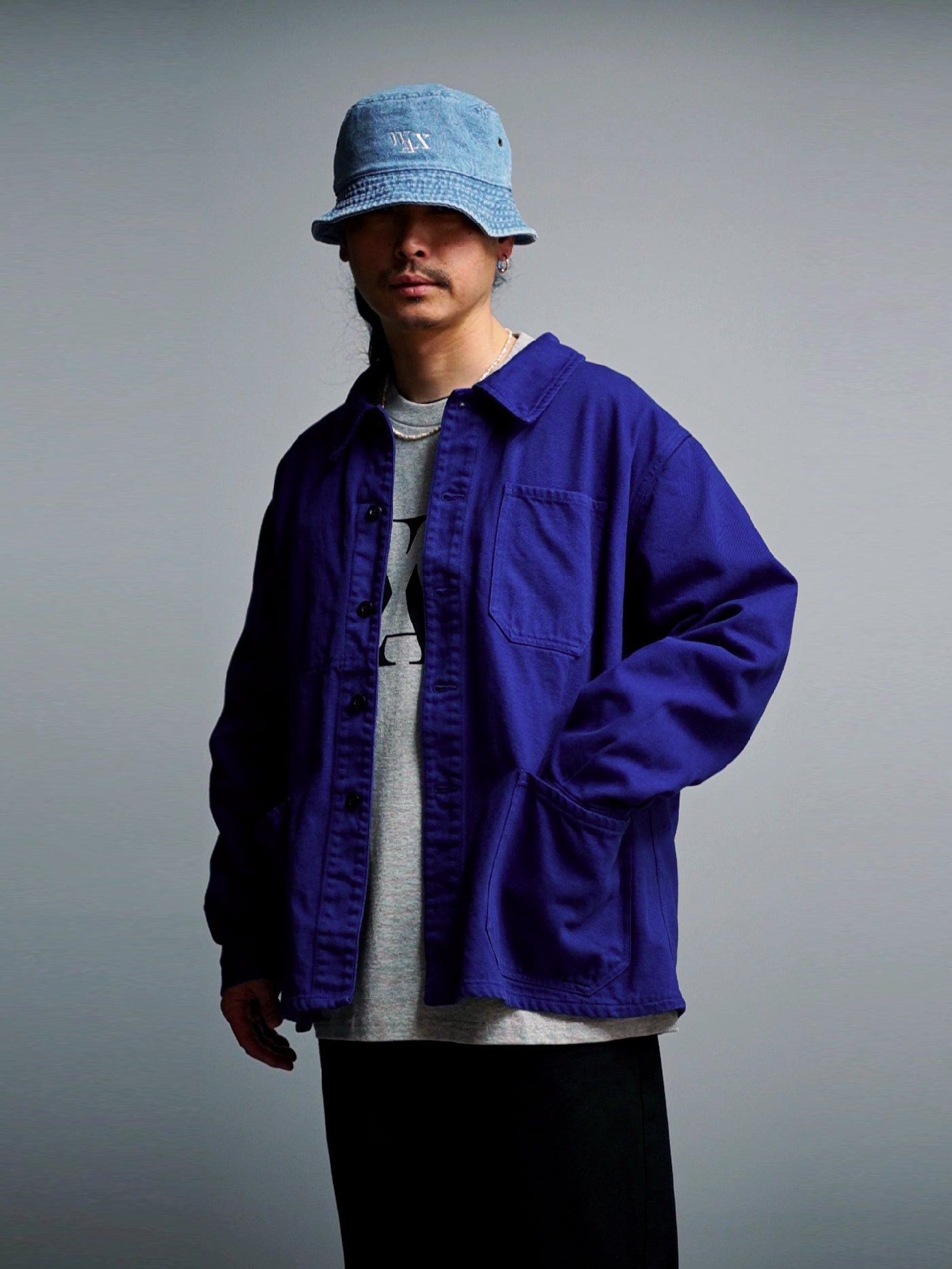 【3.20 (Fri) Release】WAX | French Work Jacket - Dark Blue