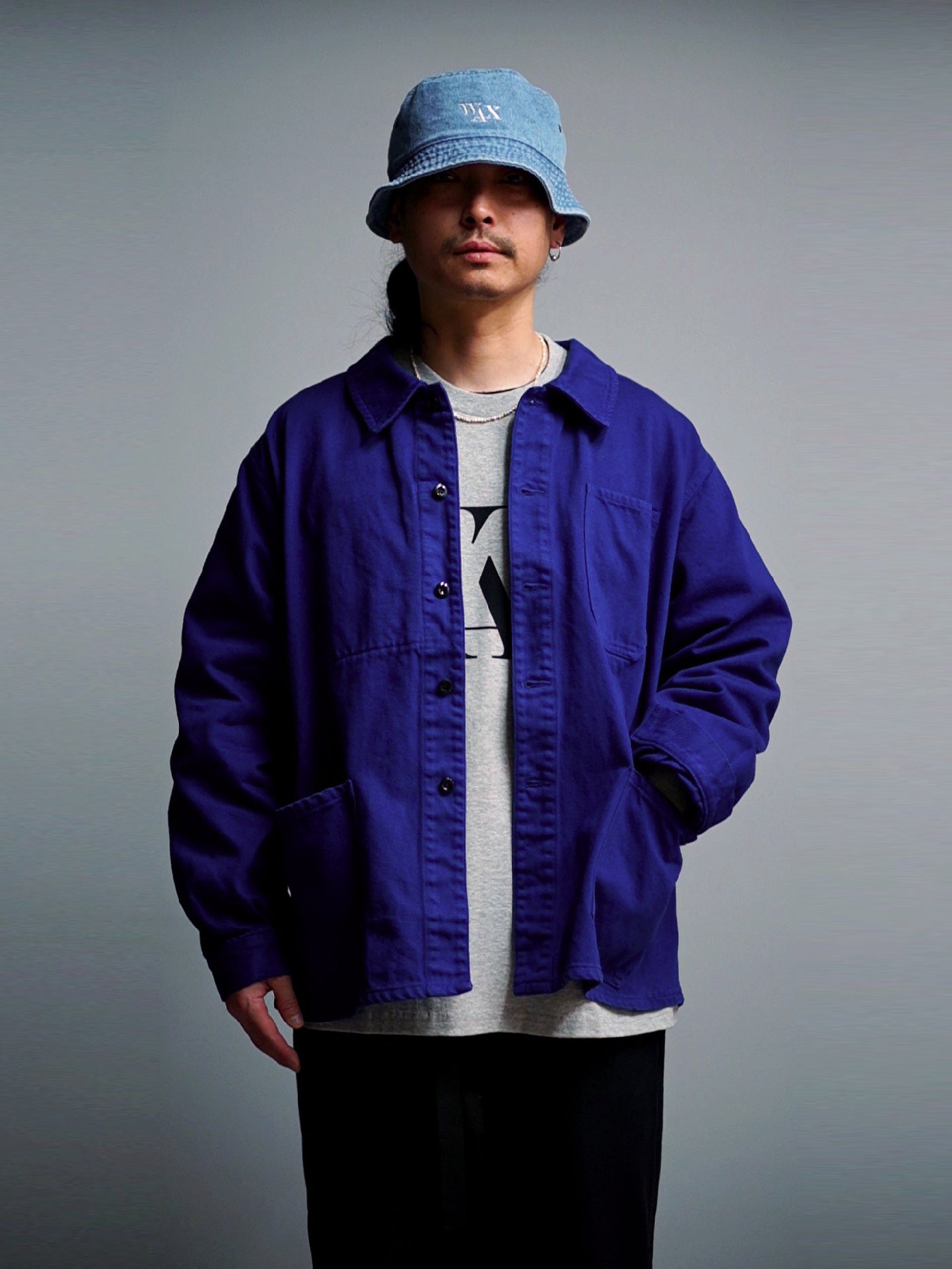 【3.20 (Fri) Release】WAX | French Work Jacket - Dark Blue