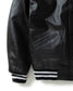 GOOD HELLER | LIGHT LEATHER AWARD JACKET - Black