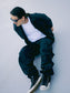 FLUTTER | T/C Open Collar S/S Work Shirts - Black