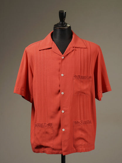 GANGSTERVILLE | RIPTIDE CLUB - S/S GUAYABERA SHIRTS / GSV5114 - Orange