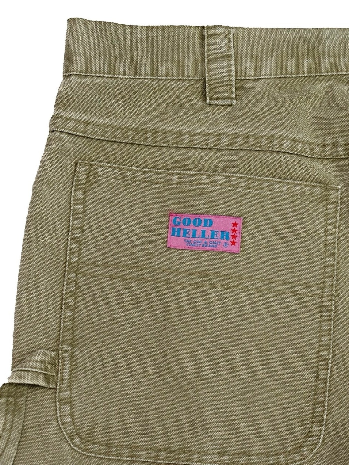 【10.25 (Sat) 12:00 Release】GOOD HELLER | HEAVY CANVAS DOUBLE KNEE PAINTER PANTS - Faded Olive