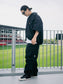 FLUTTER | T/C Open Collar S/S Work Shirts - Black