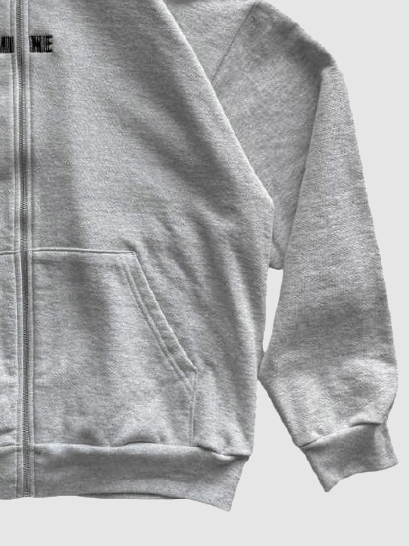 【1.24 (Sat) 12:00 Release】MINE USA | Embroidery Zip Up Hoodie - Ash Gray