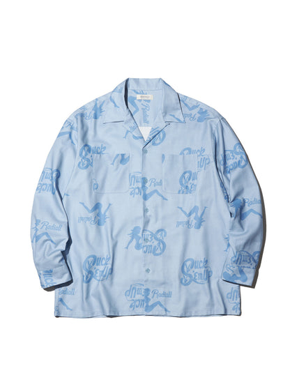 RADIALL | CHROME LADY - OPEN COLLARED SHIRT L/S - Light Blue