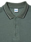 RADIALL | BIG WAFFLE - POLO SWEATSHIRT S/S - Sage Green