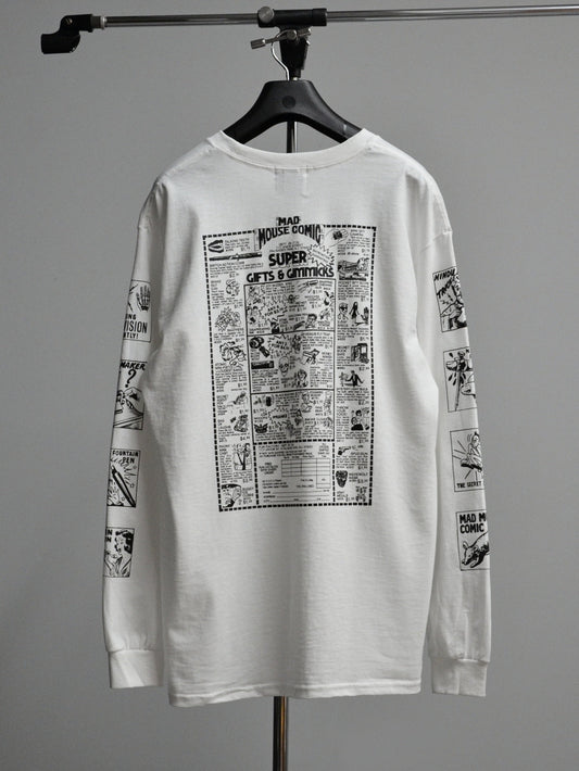 MAD MOUSE COMIC | 6th Anniversary L/S Tee - White