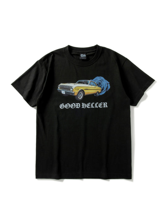 GOOD HELLER | CAR & ROSE S/S T-SHIRT - Black