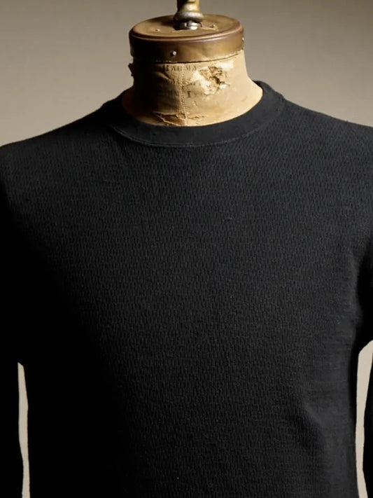 GLADHAND & Co. | WAFFLE L/S T-SHIRTS - Black