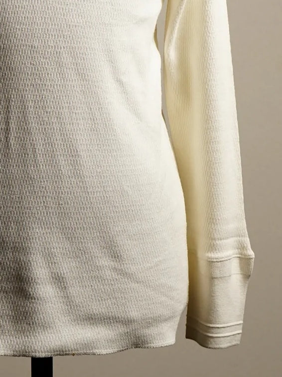 GLADHAND & Co. | WAFFLE HENRY L/S T-SHIRTS - White